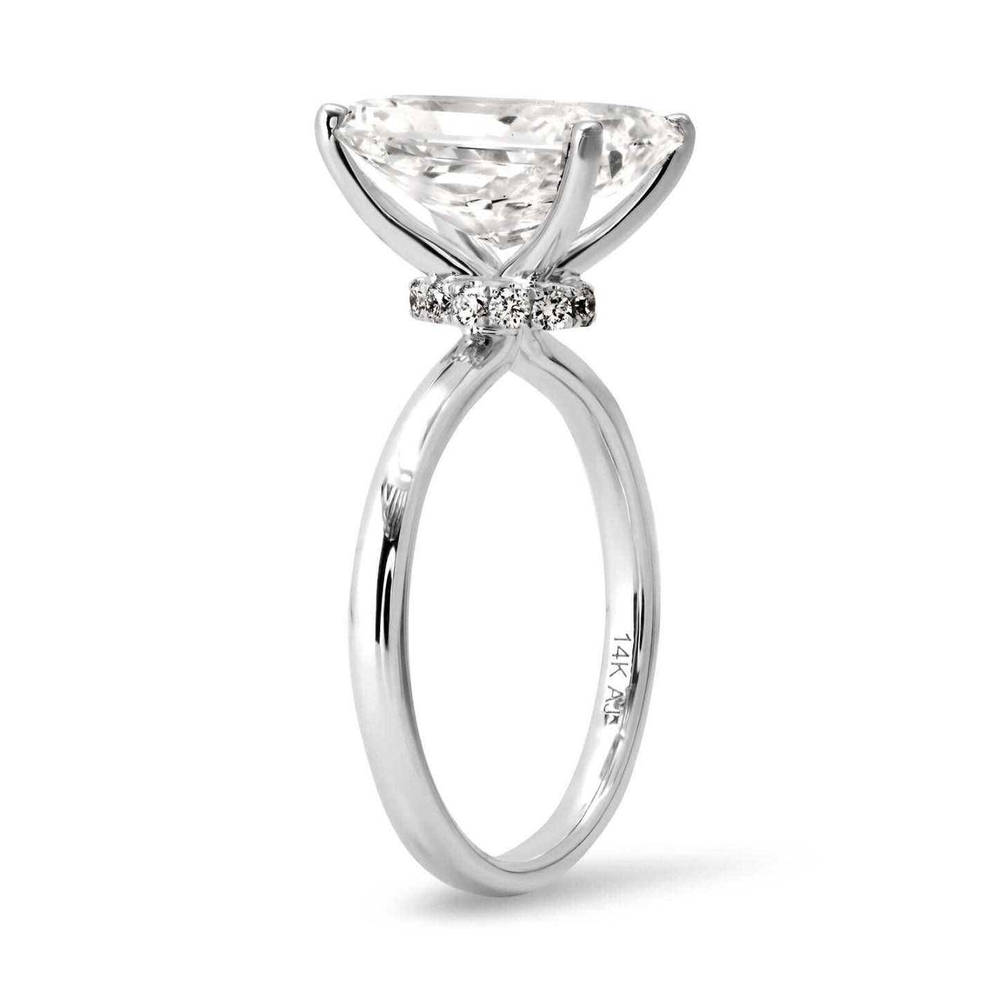 Certified Lab Grown 4.20 CTW Radiant Diamond Engagement Ring