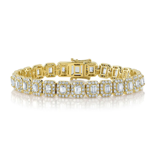 14K Gold 9.20 CT Diamond Bracelet