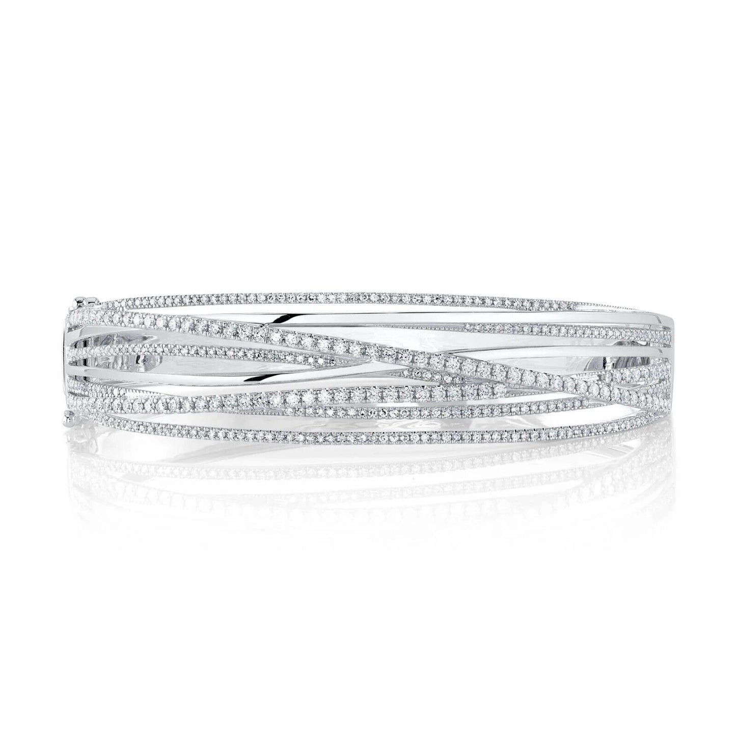 14K Gold Diamond Bangle