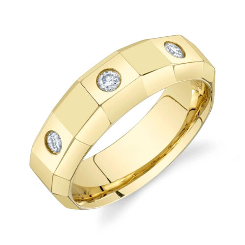 Men's 14K Gold Diamond Band