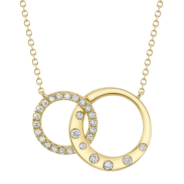 14K Gold Diamond Love Knot Necklace